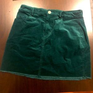 Forever 21 emerald green corduroy skirt
